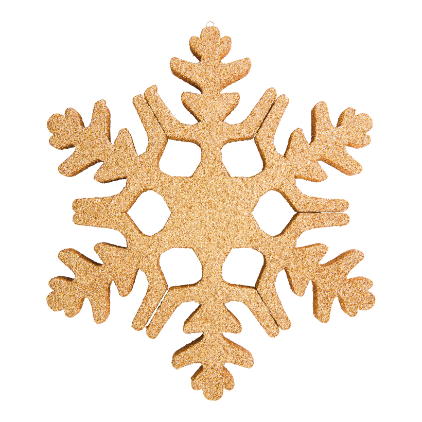 Snöflinga, 30cm av frigolit glittrig, med upphängningskrok