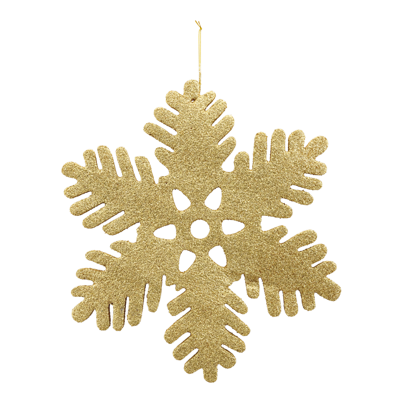 Snöflinga Ø 36cm av foam glitter, med hängare