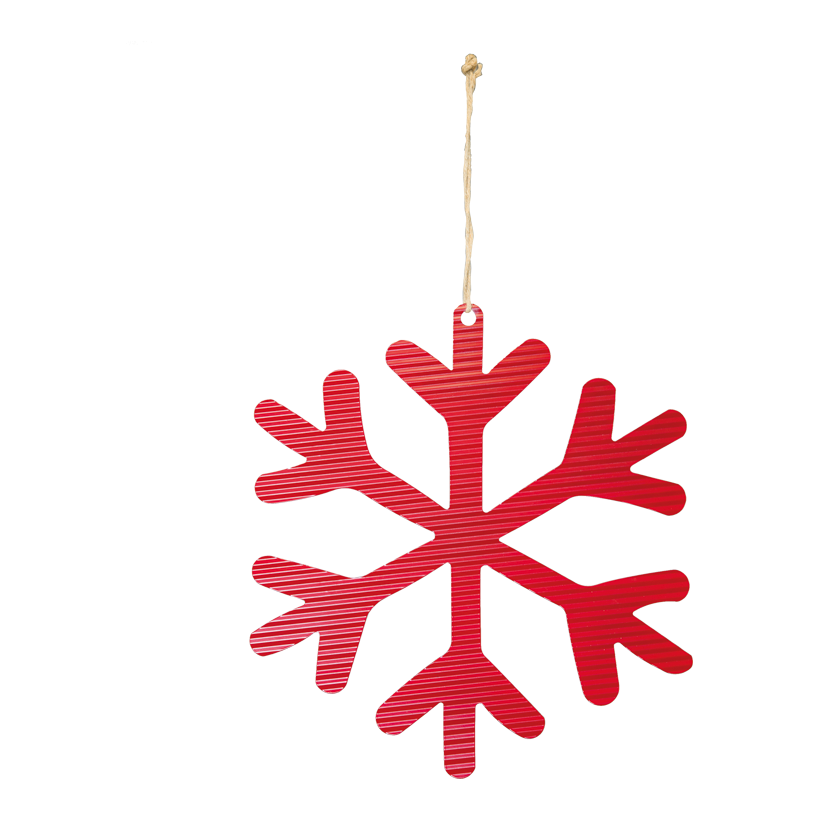 Snöflinga, 45cm platt med hängare, av metall