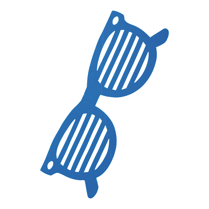 Solglasögon 23x67cm, gjord av kartong dubbelsidig, flamskyddad enligt B1