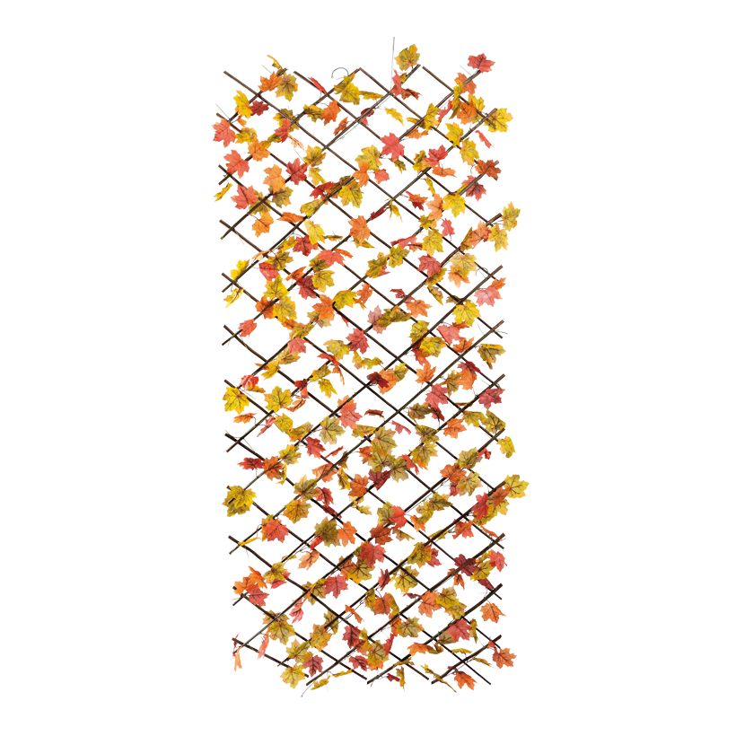 Staket med lönnlöv 120x200cm av pilträ/konstsilke