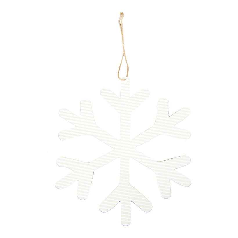 Snöflinga, 45cm platt med hängare, av metall