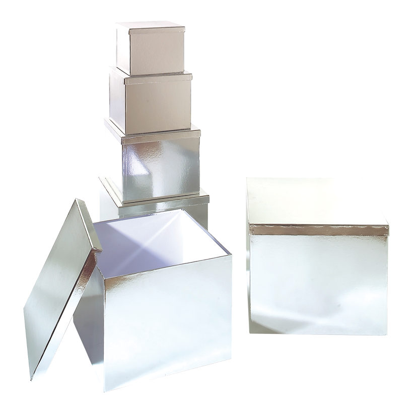 XXL presentförpackning, 25x25x20cm - 50x50x40cm, set med 6 stycken fyrkant