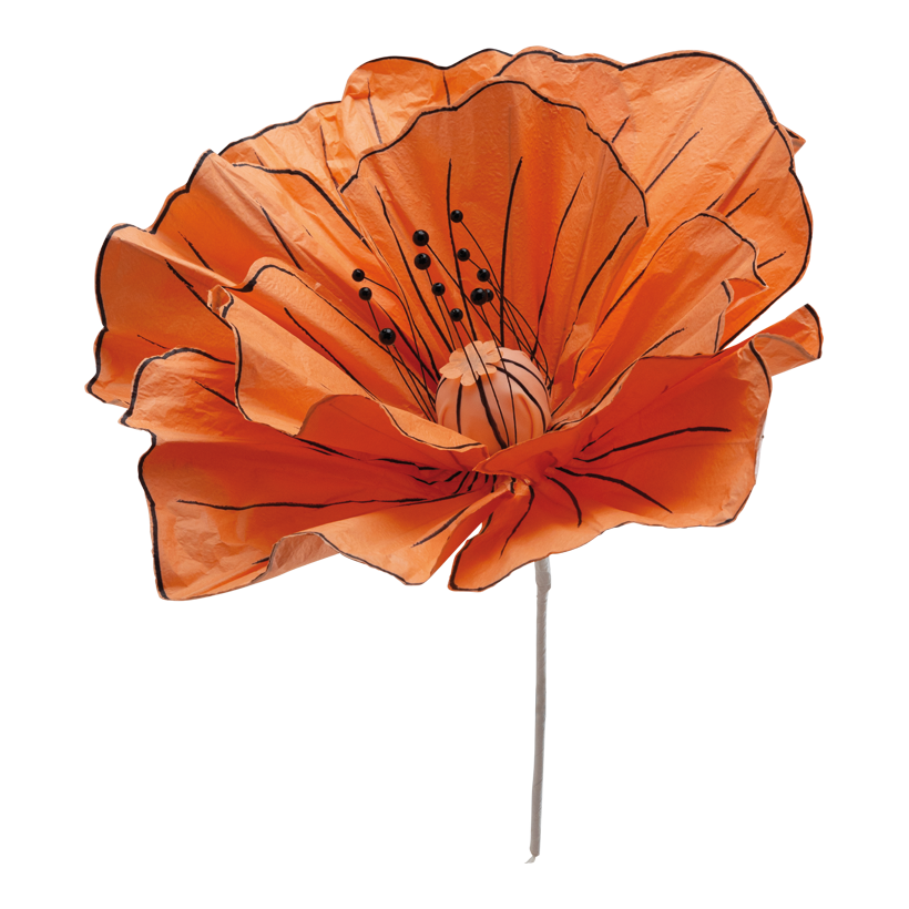 Blossom, Ø50cm Stiel: 24cm, out of paper, with short stem, flexible