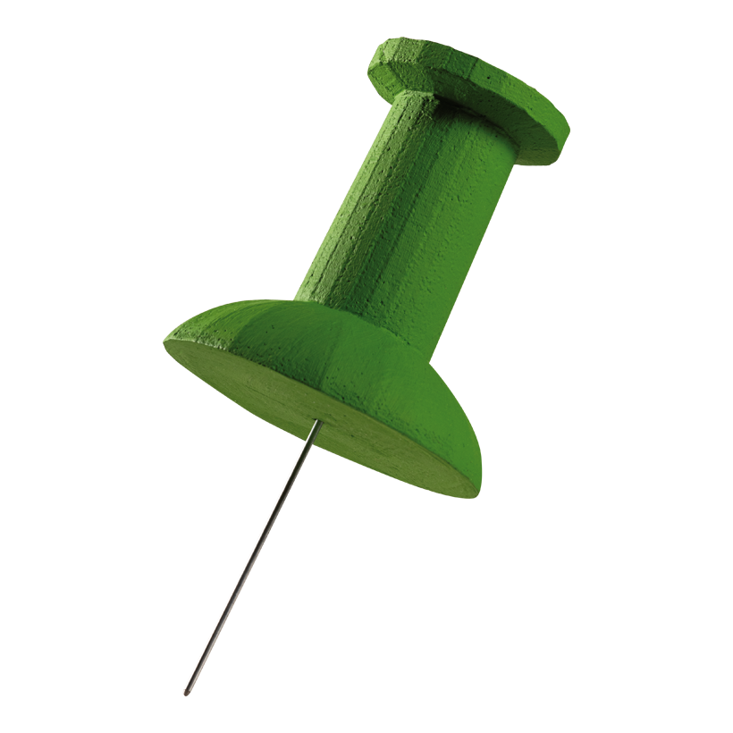 # Pin, 35cm unten: Ø 11cm, oben: Ø 17,5cm av frigolit/metall