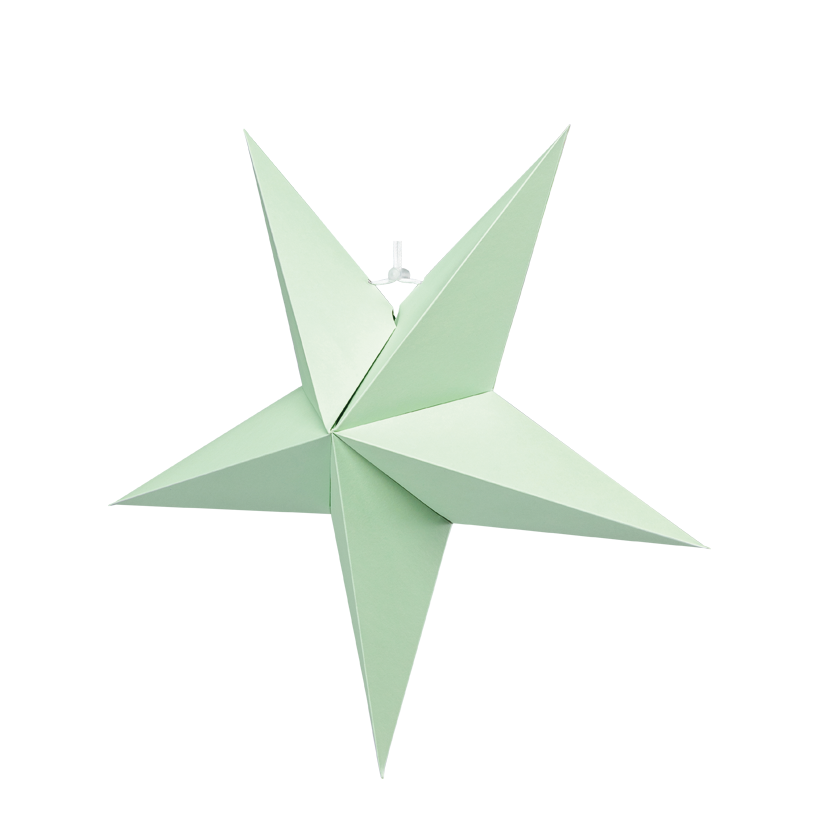 Stjärna, vikbar, Ø 60cm 5-uddig ur kartong