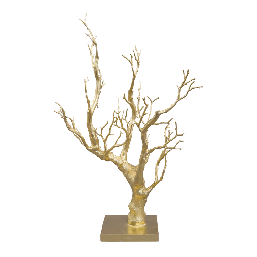 Korallträd, 45cm Holzfuß: 12x12x1,5cm av trä/plast