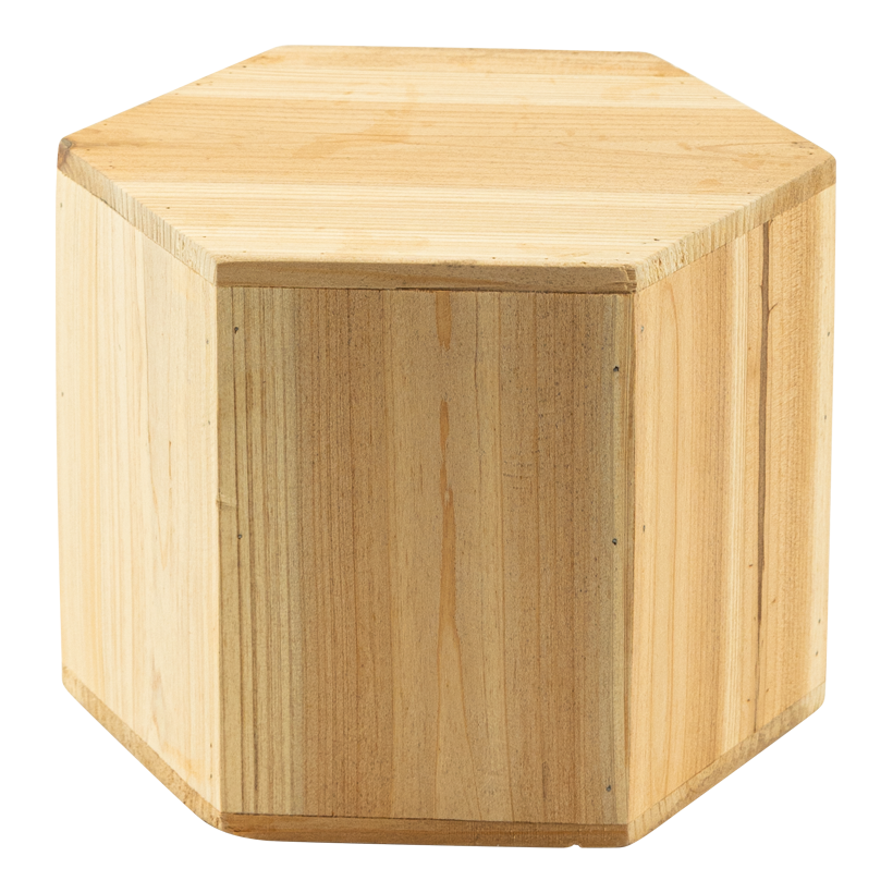 Podie 20x16,7x10cm 15cm hoch 6-hörna av trä