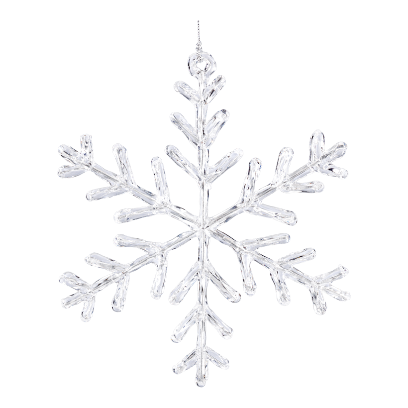 Snöflinga, Ø 15cm, med hängare, plast