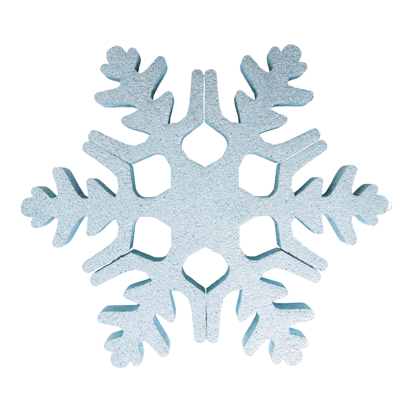 Snöflinga, 40cm av frigolit glittrig, med upphängningskrok