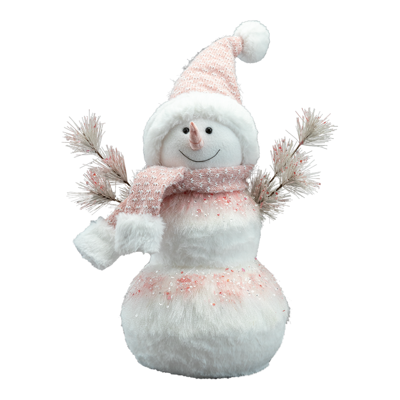 Snögubbe 40x40x20cm av styrofoam/textil flexibel