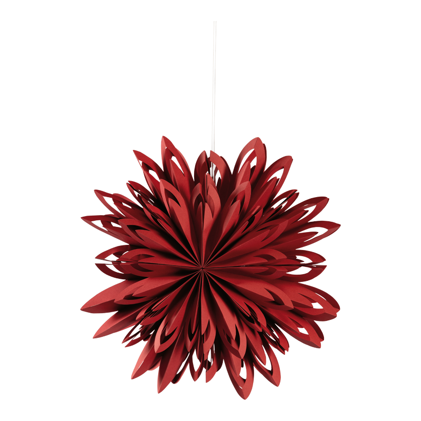 Snöflinga papper Ø 40cm av papper fällbar, med magnetlås, med hängare