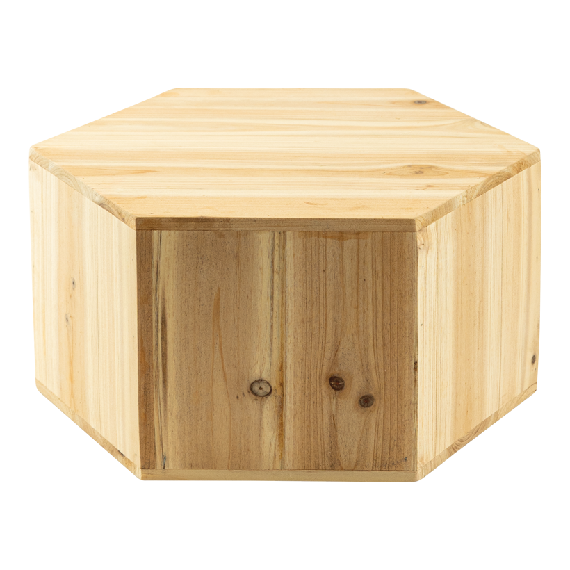 Podie 30x26x15cm 15cm hoch 6-hörna av trä