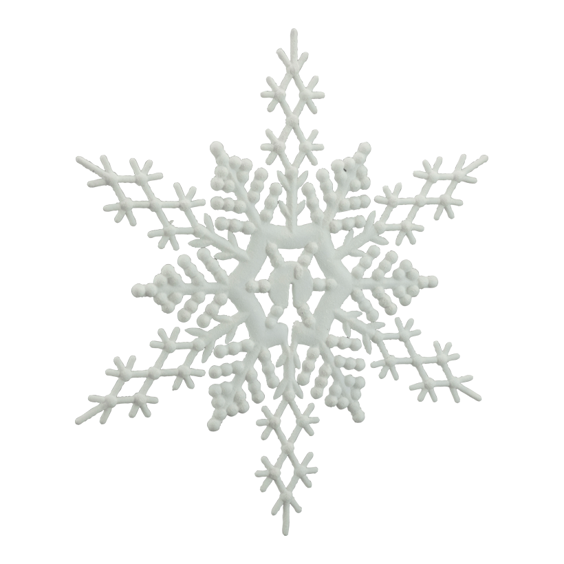 Snöflinga, Ø 28cm av plast med nylonhängare