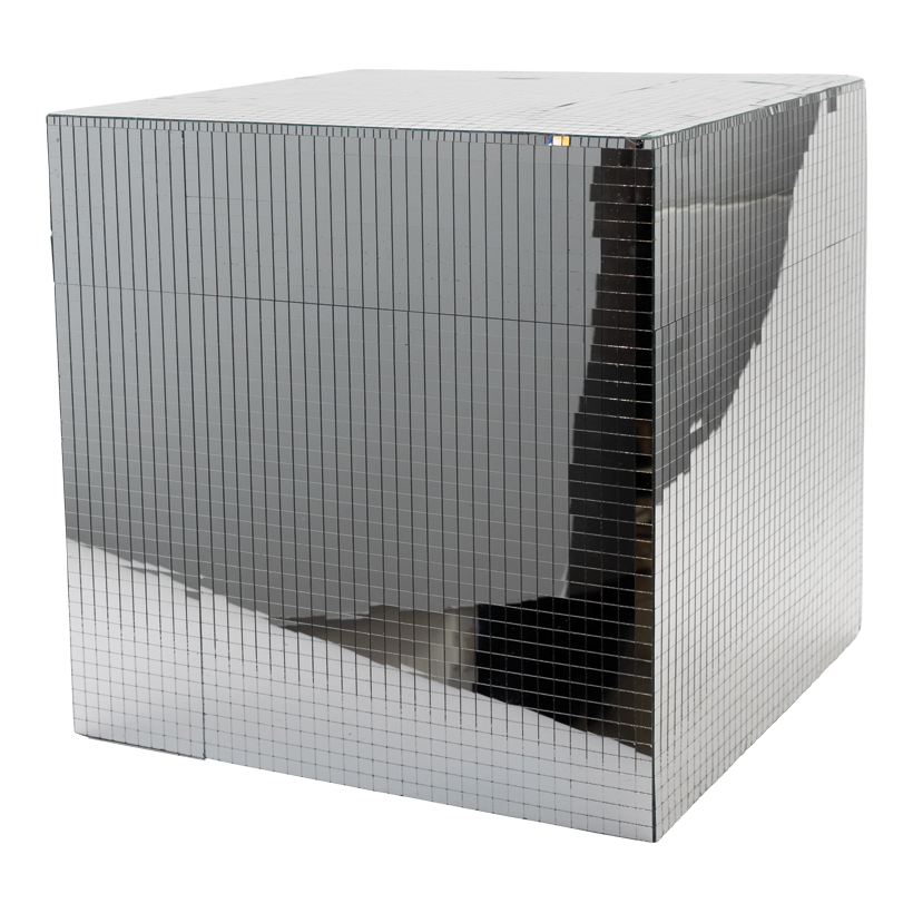 Mirror cube, 40cm out of styrofoam
