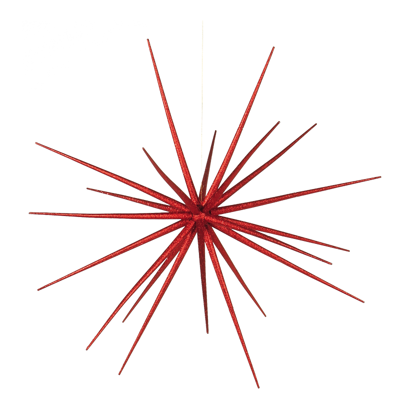 Sputnik stjärna, Ø 38cm, för montering plast, med glitter