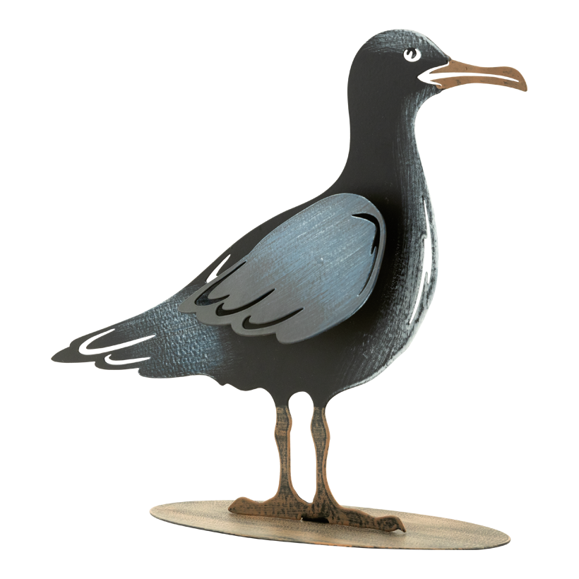 Mås, 26x20x8cm 2 st, av metall, platt