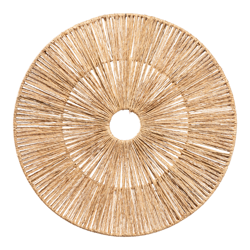 Cirkel, Ø 50cm av jute, med hängare, med metalltråd