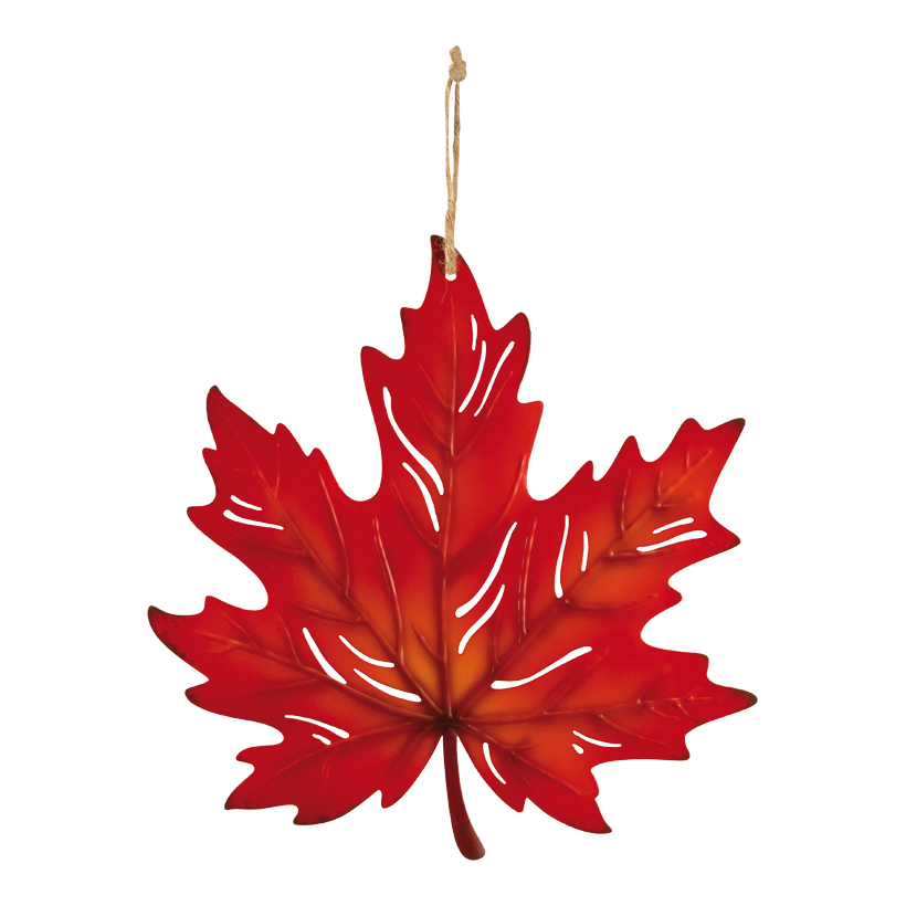 Lönnlöv 28x27cm av metall enkelsidig, med hängare