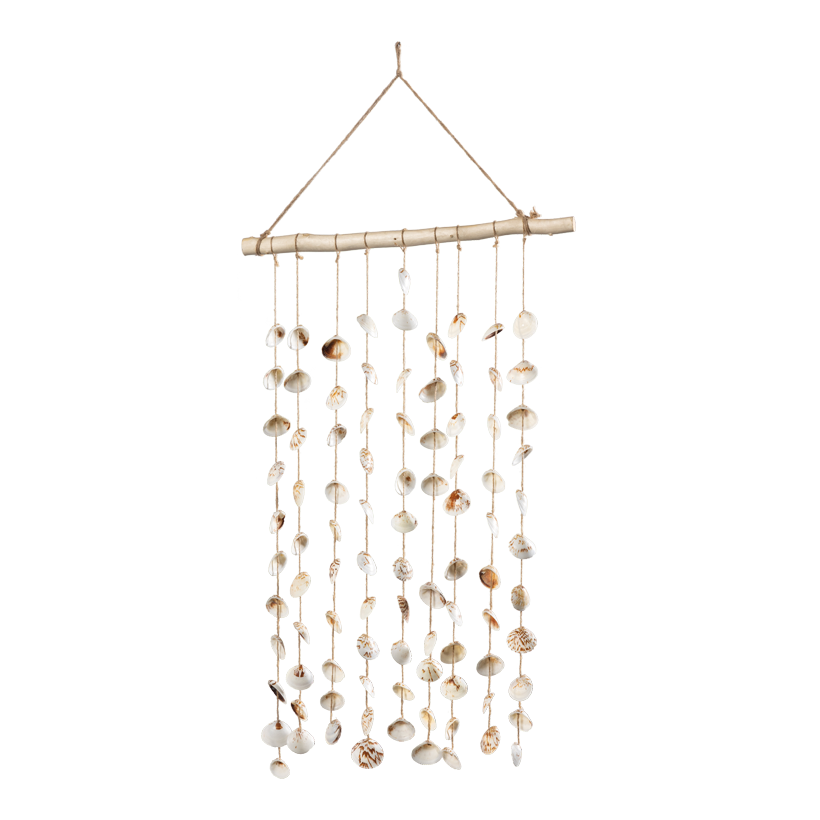 Gardin med snäckor 50x90cm med riktiga skal med hängare