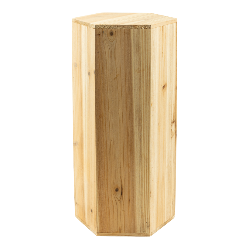 Podie 20x16,7x10cm 40cm hoch 6-hörna av trä