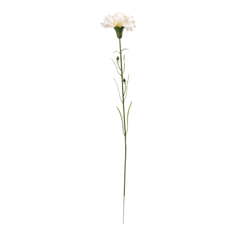 Carnation on stem, 50cm Ø 8cm out of artificial silk/ plastic, flexible
