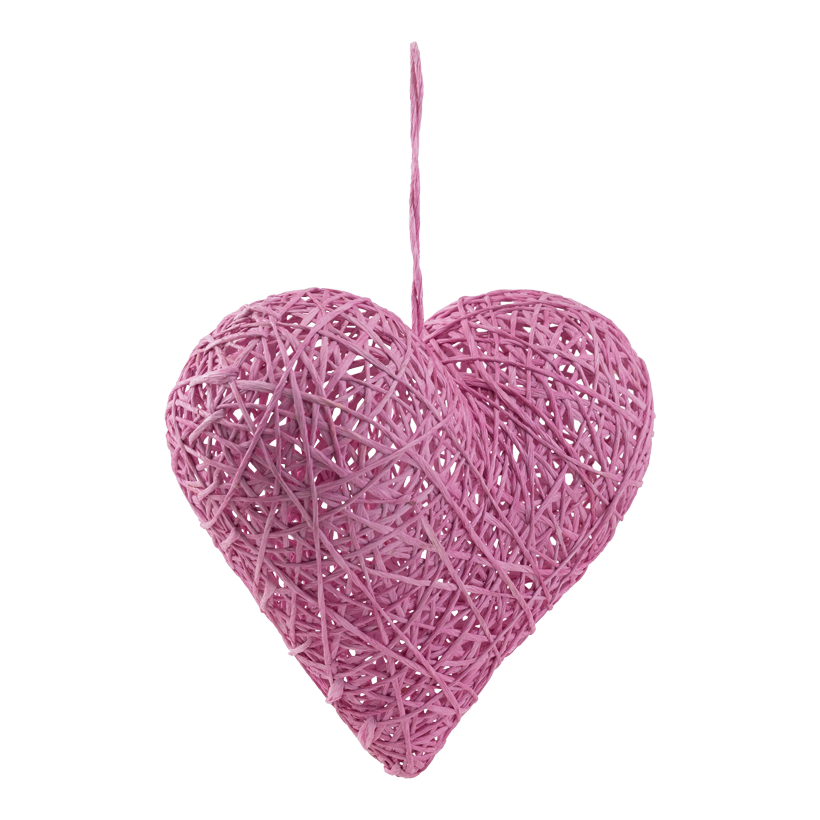 Hjärta 3D 30x16cm av papper med nylon hängare