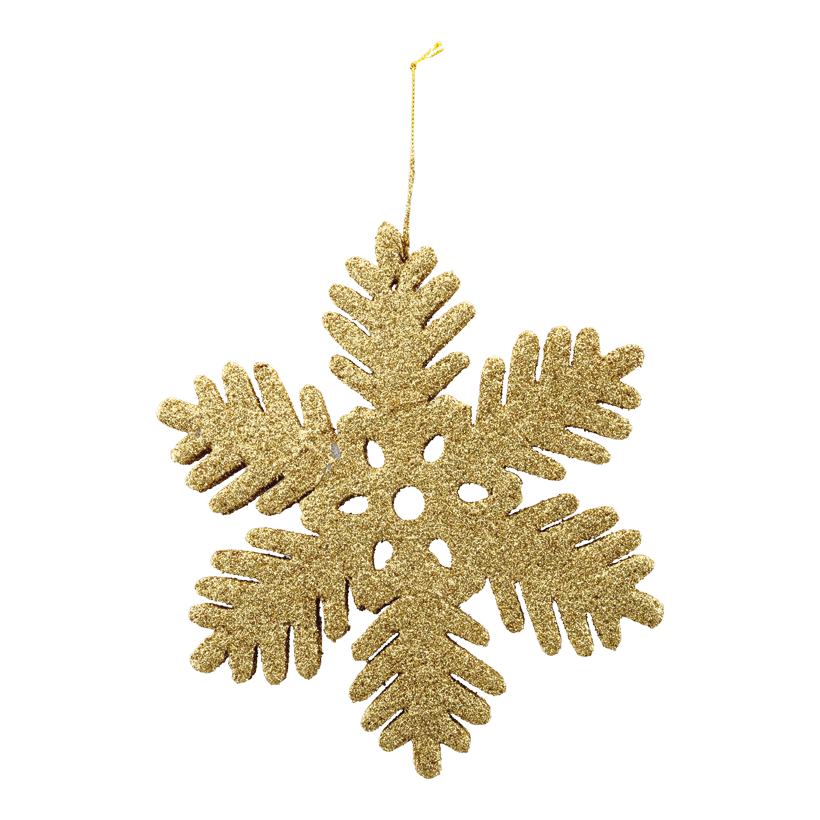 Snöflinga Ø 20cm av foam glitter, med hängare