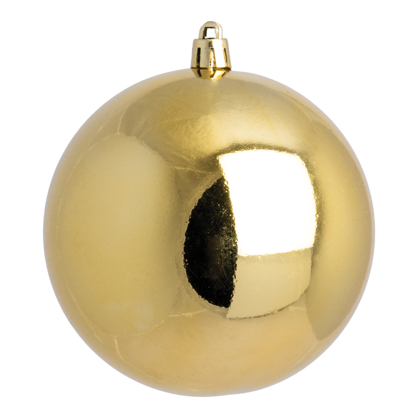 Julkulor, guld blank, Ø 8cm 6 st/förpackning