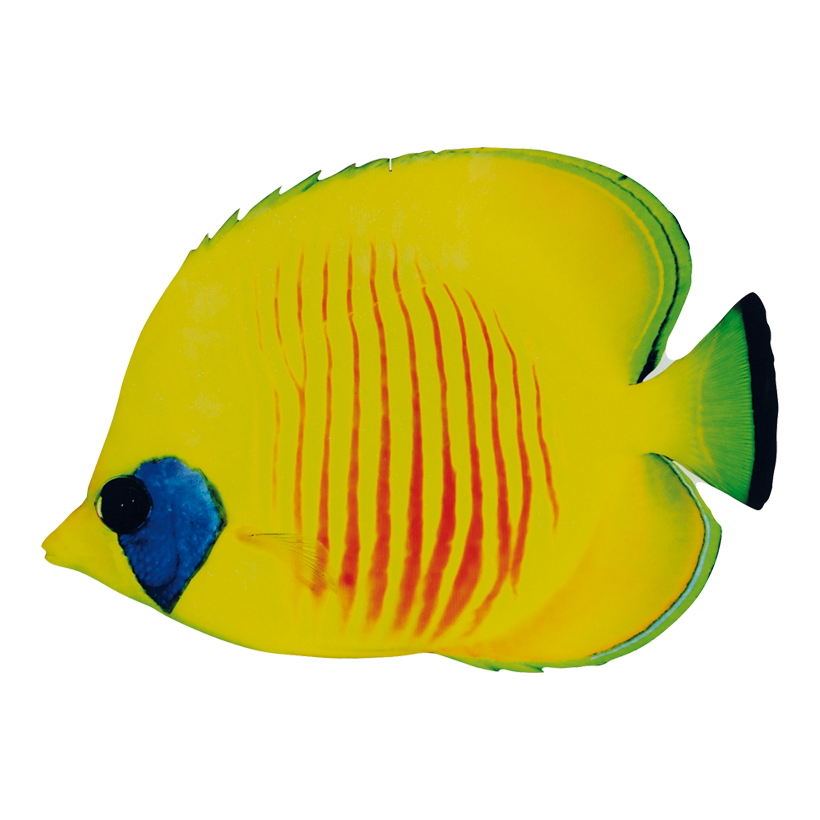 Tropisk fisk 20x12cm, tryckt dubbelsidigt trä, med hängare