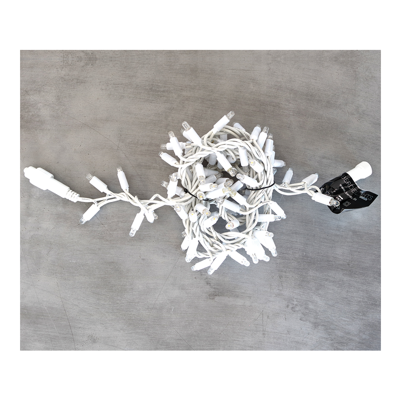 LED-klusterLjusslinga, 1m Abstand zwischen den LEDs: 2cm, 50 lysdioder för utomhusbruk, IP44, 50x kopplingsbar, utan stic