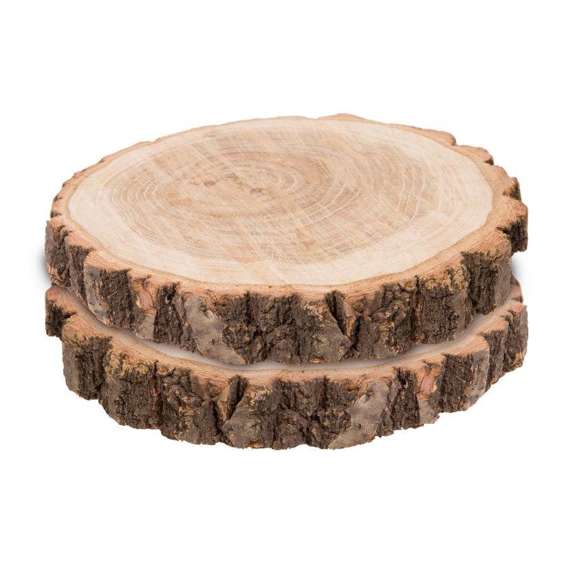 Träskivor Ø 20x3cm, 2 st/net