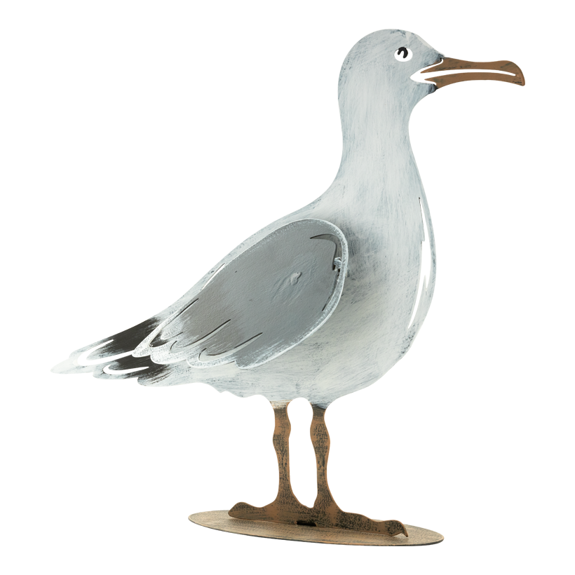 Mås, 34x29x8cm 2 st, av metall, platt