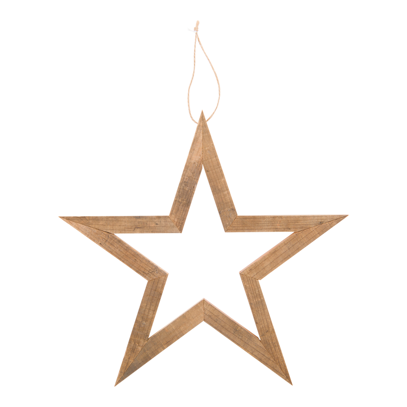 Trästjärna, 30x30x2cm med hängare