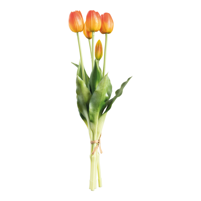 Tulpan bunt 40cm Stiel: 35cm 5-sidig, av konstgjord siden/plast, flexibel, verklig touch
