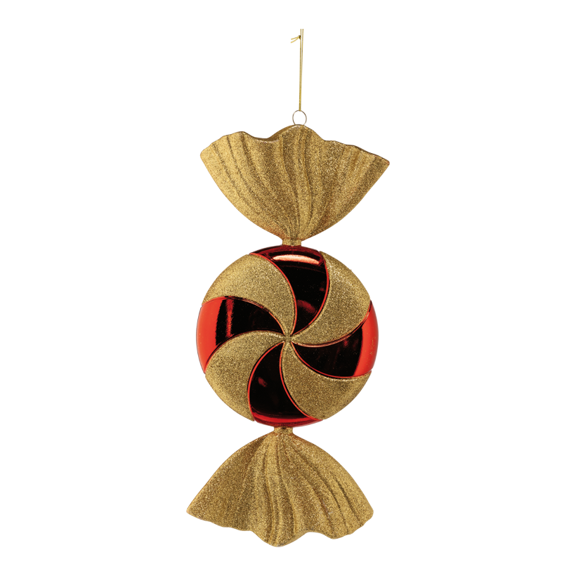 Candy, 45cm Ø 20cm out of plastic, round, glittering, with hanger