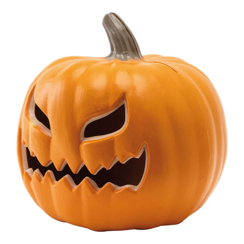 Pumpa med ansikte 23x22x21cm av plast