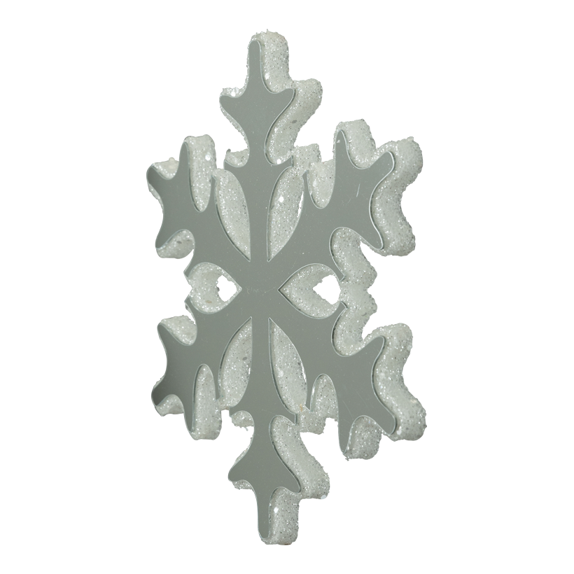 Snöflinga med spegeleffekt, 20cm av skum med nylonhängare, ensidig