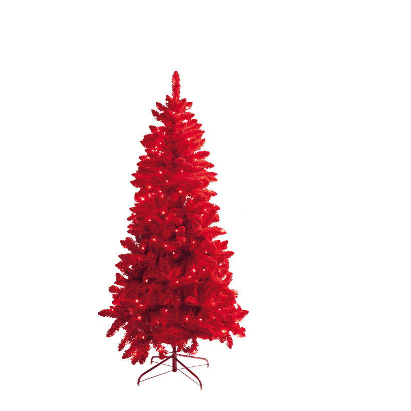 Gran 150cm Ø 75cm med 343 tips, 190 LED av plast flockad, med metallfot, IP44 kontakt