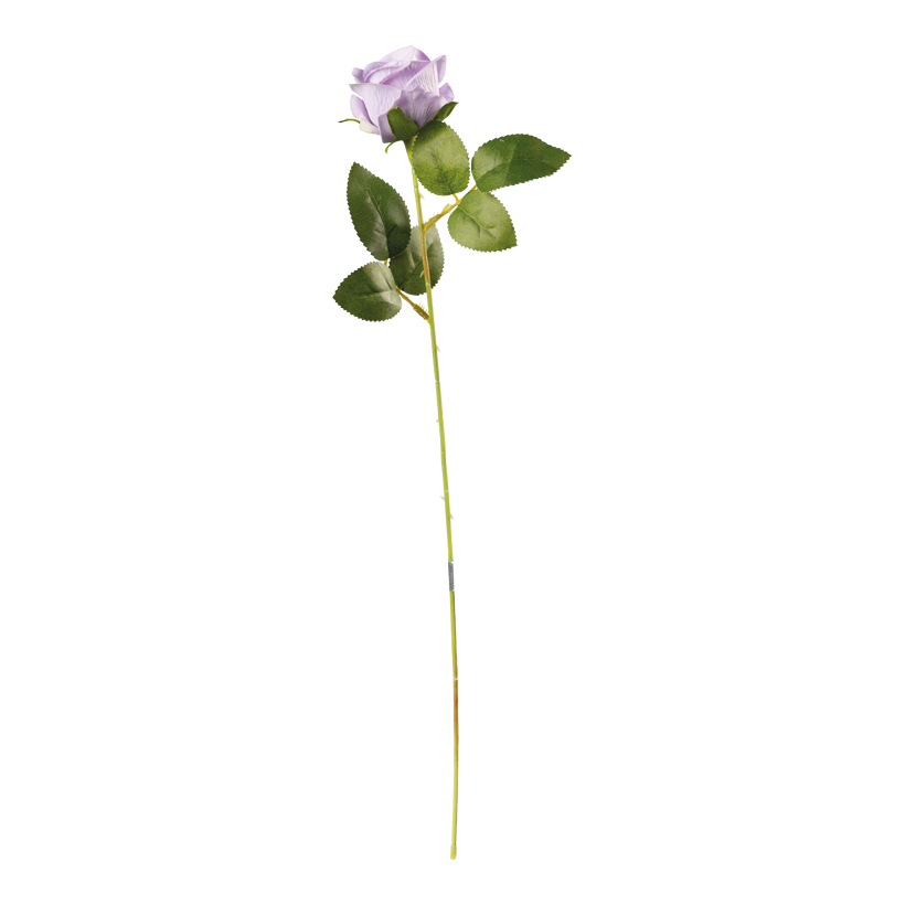 Rose on stem, 51cm Stiel: 37cm out of artificial silk/ plastic, flexible