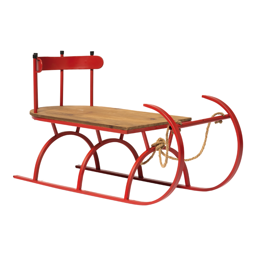 Släde, 88x33x45cm av metall/trä inkl. monteringsanvisning, för montering