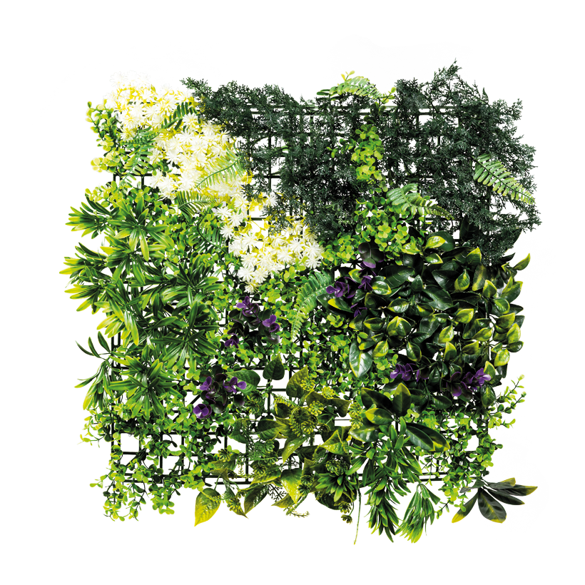 Gräspanel 50x50cm av plast med blandade blad