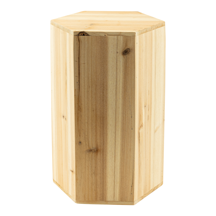 Podie 20x16,7x10cm 30cm hoch 6-hörna av trä