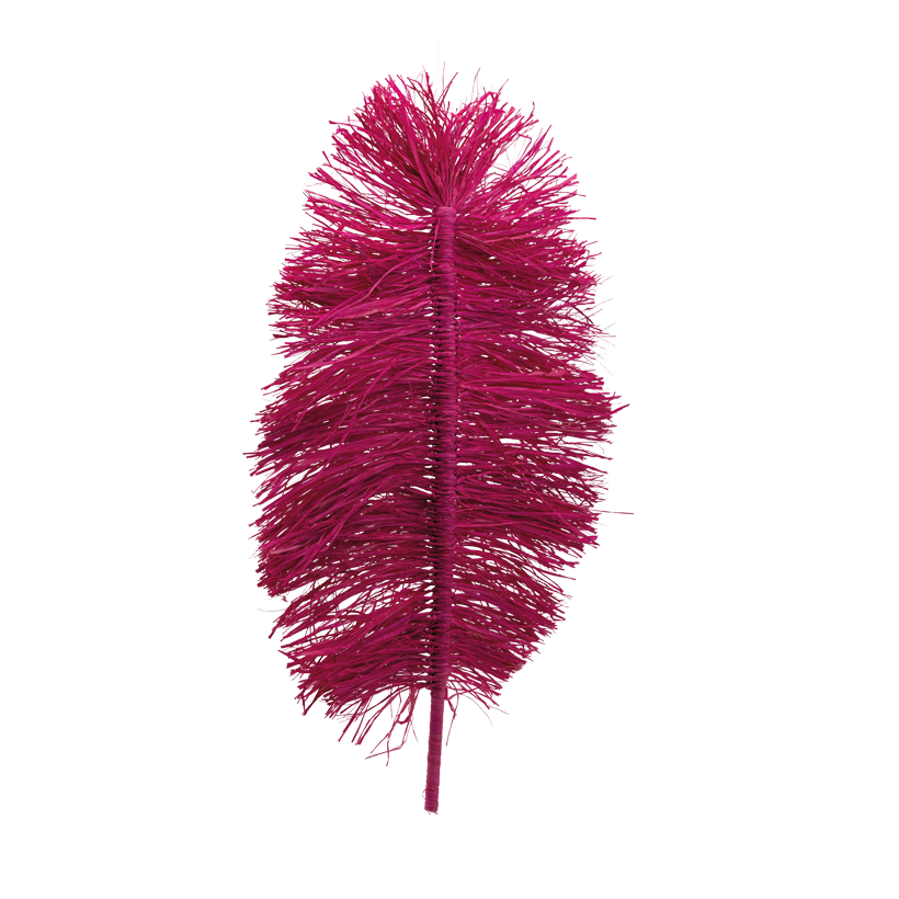 Blad av strå 90x52x2cm Stiel: 15cm av naturmaterial platt