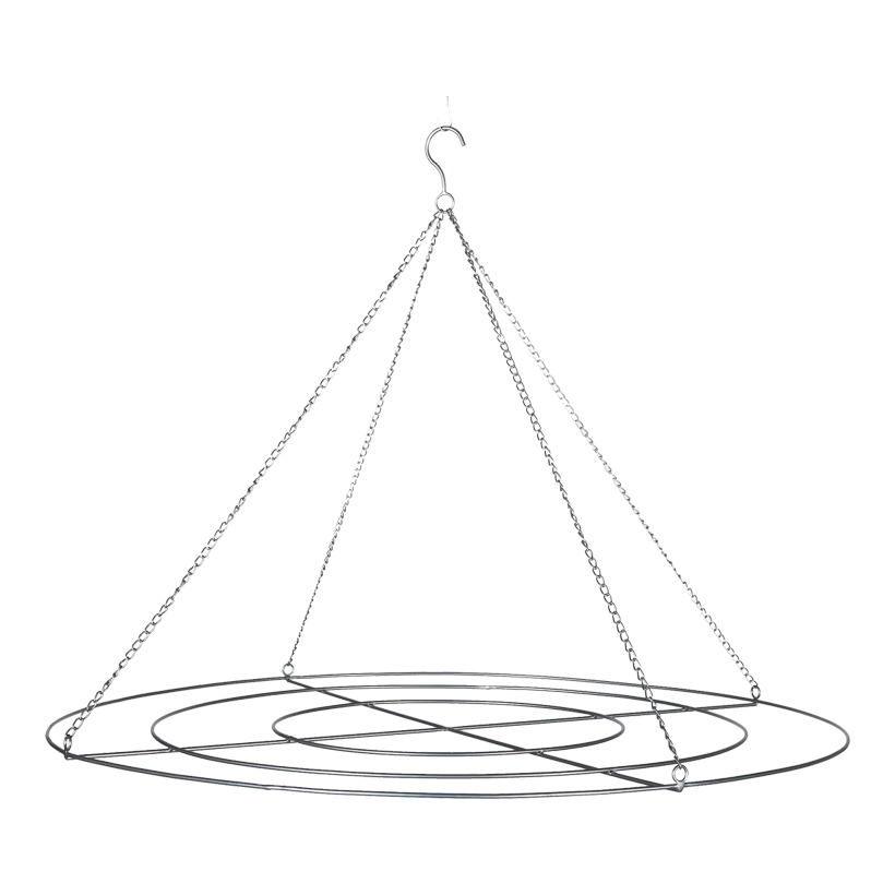 Dekorationsringar Ø40, 60 & 80cm 3-sidig med kedja att hänga, för att presentera dekoration