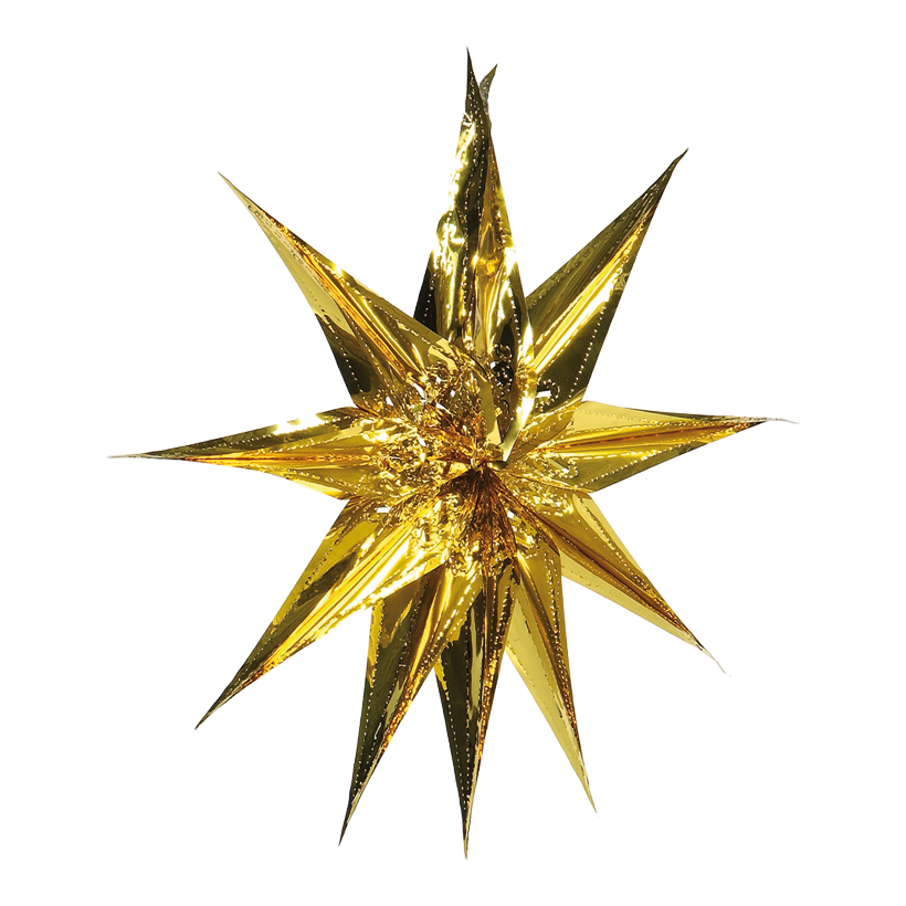 Stjärna, vikbar, Ø 40cm metallfolie