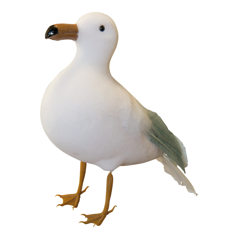 Fiskmås 22x8x18cm av skum/konstsilke/ fjädrar stående