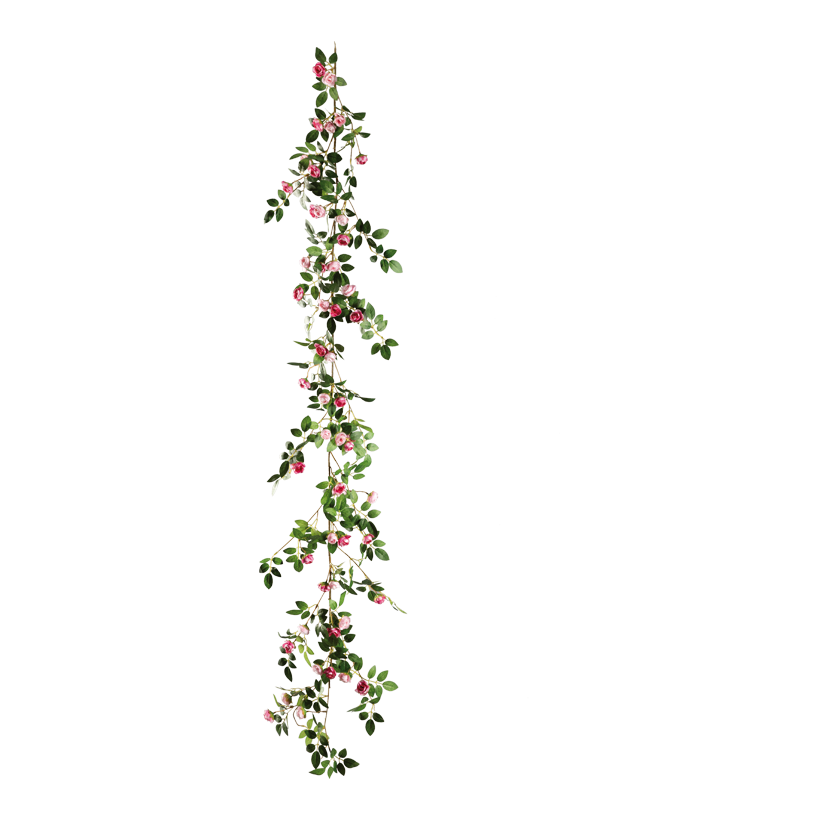Rosgirlang, 188cm Ø 3,5cm med 54 rosor, av plast/konstsilke