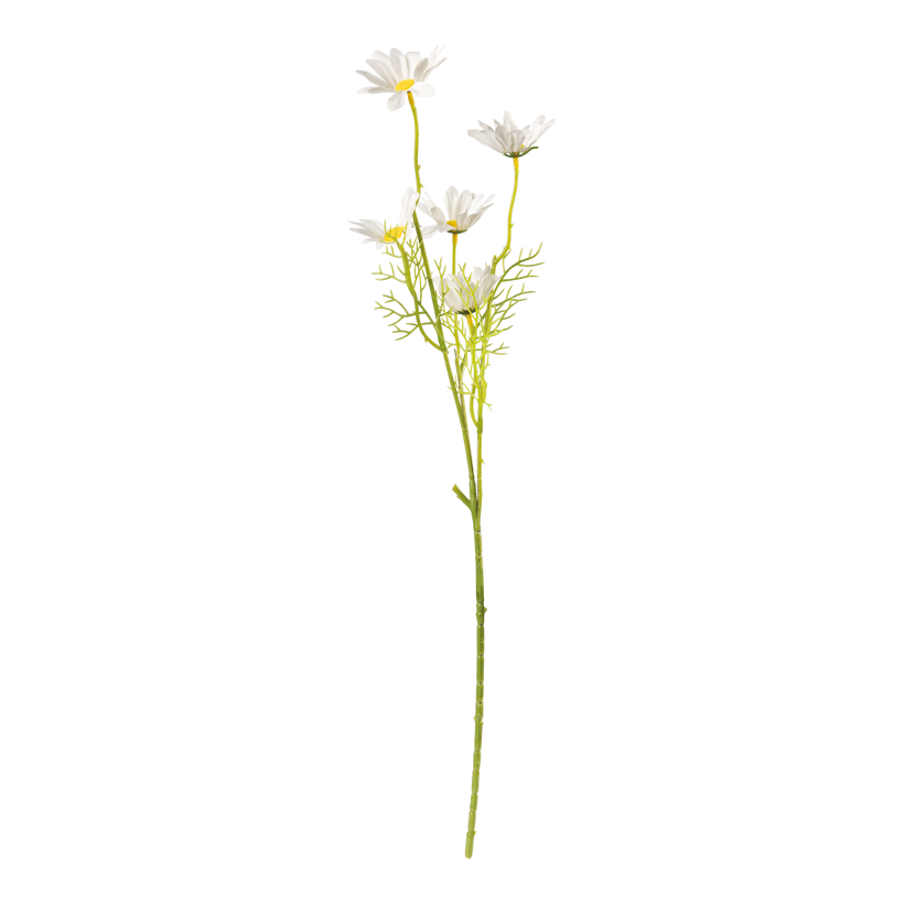 Daisy on stem, 50cm Stiel: 28cm 5-fold, out of artificial silk/ plastic, flexible