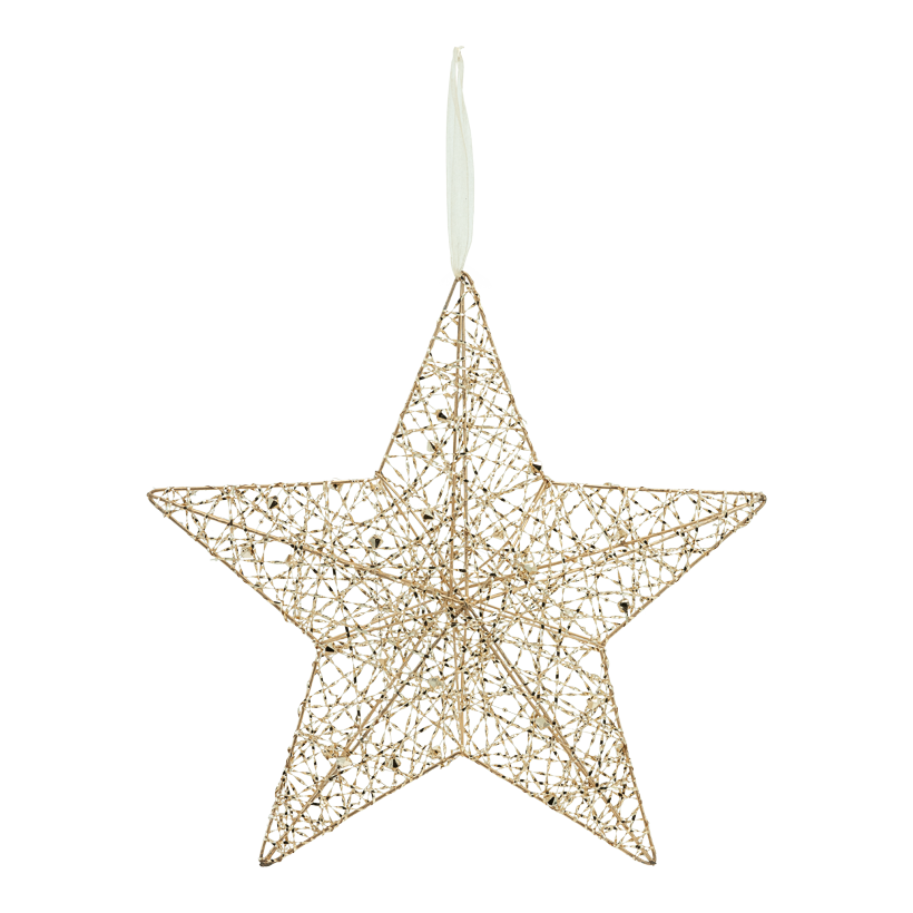 Stjärna 3D 40cm av metall med hängare